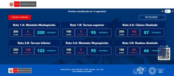 Verifique la disponibilidad para Comprar Boletos en Machu Picchu de forma Presencial