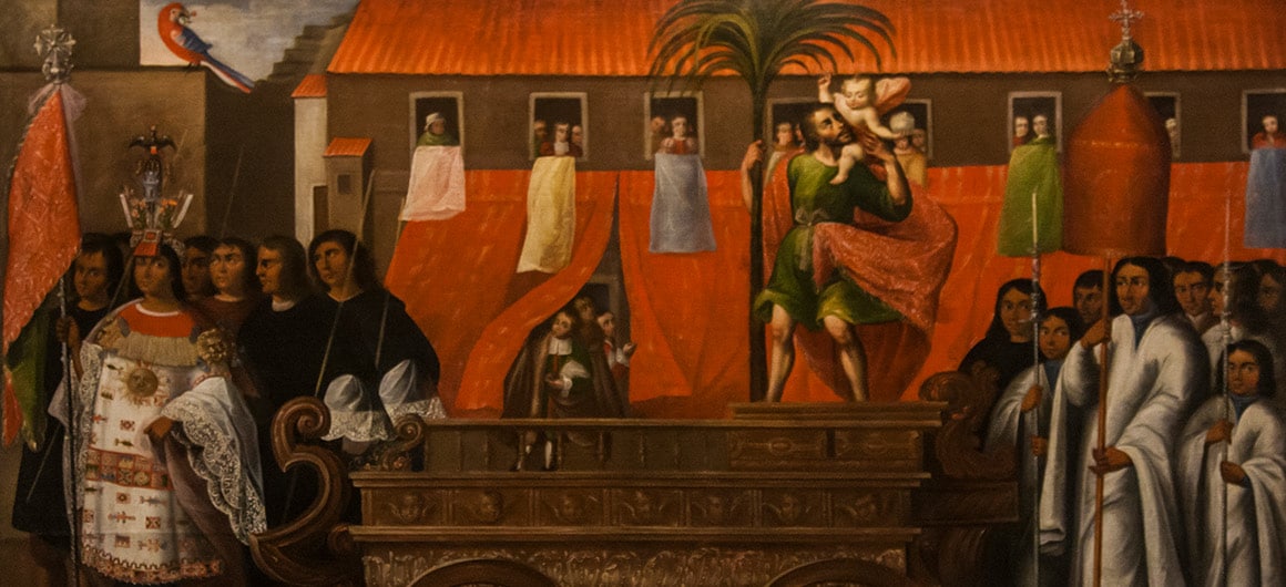 Pintura historica Corpus Christi Cusqueño