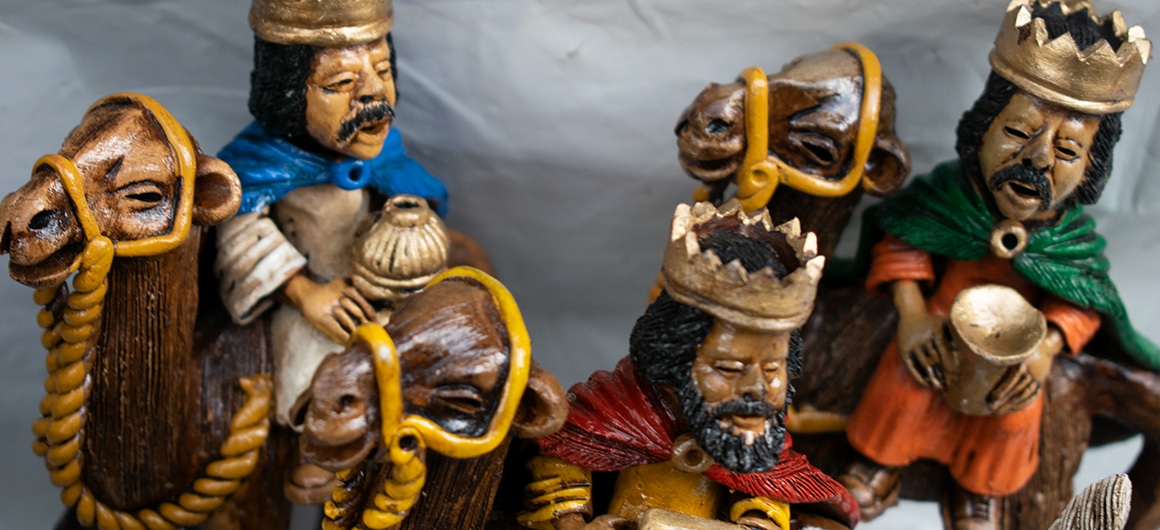 Reyes Magos en L a tradicional feria del Santurantikuy Cusqueño